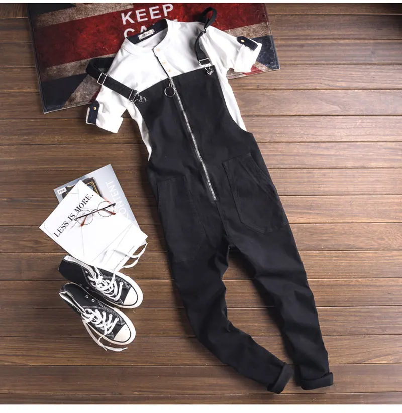 Новинка 2020 мужской свободный комбинезон с карманами на молнии в стиле хип-хоп