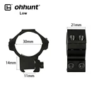 Ohhunt 2 шт. крепление для оптического прицела 30 мм  11 мм ласточкин хвост базовый низкий уровень с стопорным штифтом для охотничьего прицела