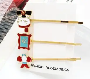 Swallow Timlee H016 персональный милый кот облако Ласточка сплав заколки для волос клип набор животных торговля аксессуарами для волос - Окраска металла: Swallow