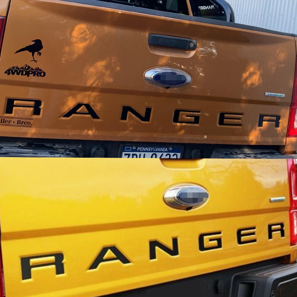 3D вставка для задней двери буква Ford Ranger 2019-2020 канавки автомобиля сильная
