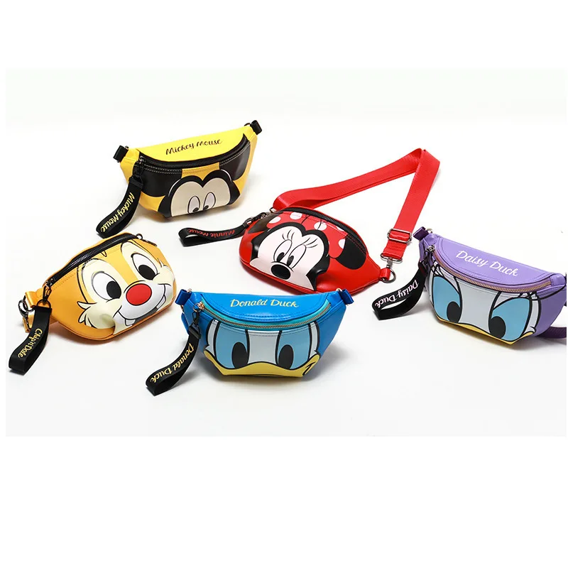 

Disney new messenger small waist bag girl ins chest bag ladies large capacity Mickey mouse girl shoulder bag wild