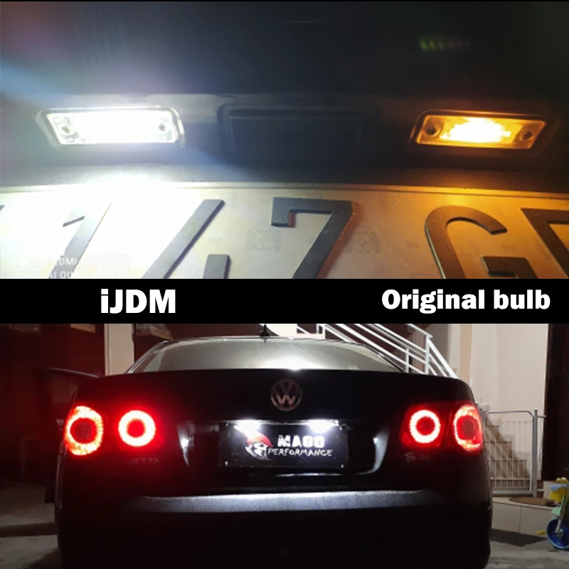 IJDM автомобильный белый светодиодный светильник номерного знака для VW Transporter T5
