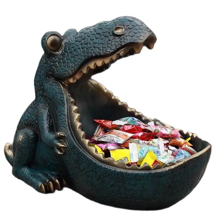 Декоративные фигурки из смолы с большим горлом статуэтка динозавра для