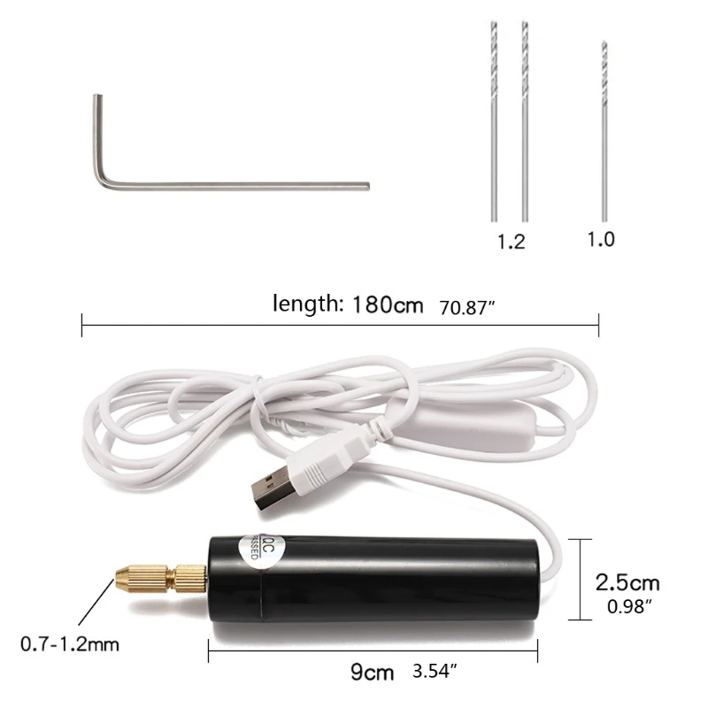 

Mini Electric Drill Handheld Drill Bits Kit Epoxy Resin Jewelry Making Wood Craft Tools 5V USB Plug Screwdriver Tool Kit