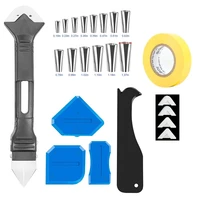 6in1 silicone caulking finishing sealant grout tool 14pcs caulk nozzle applicator finisher sealant spreader spatula scraper kit