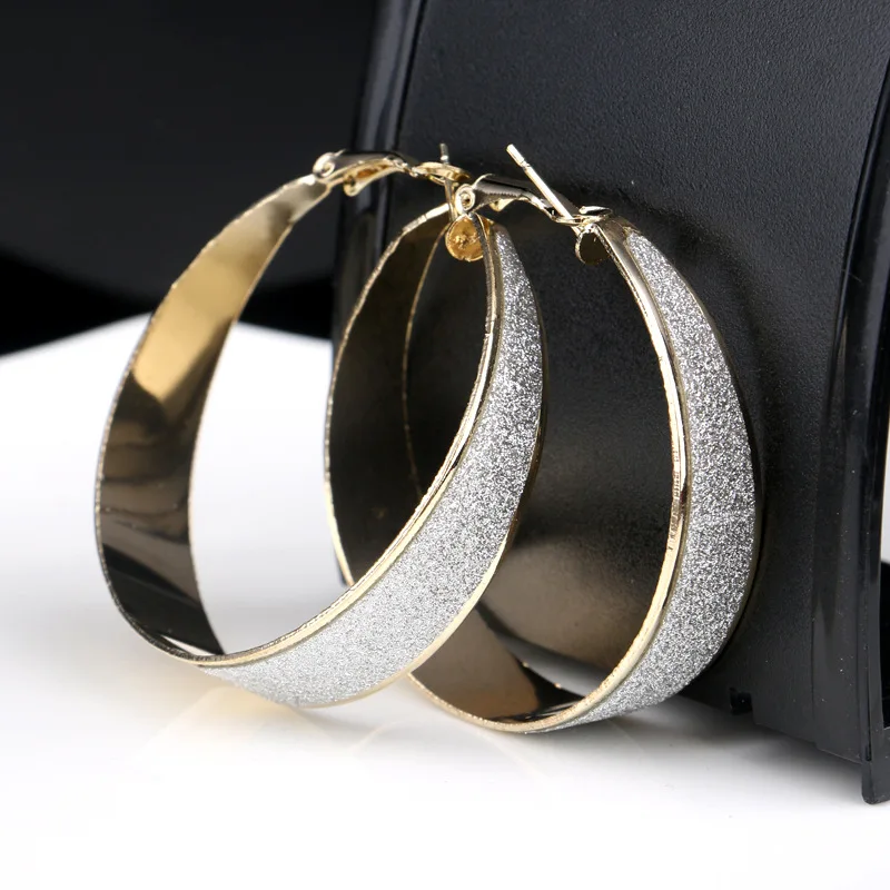 50mm gold Золотой цвет большой круг обруч серьги для женщин стимпанк ухо клип вечерние ювелирные изделия Аксессуары подарок Brincos Oorbellen Pendientes - Окраска металла: 50mm gold