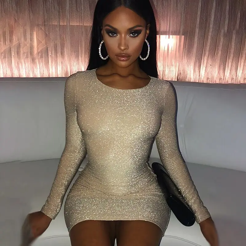 2020 новое платье Золотое и Серебряное блестящее женское элегантное вечернее хип