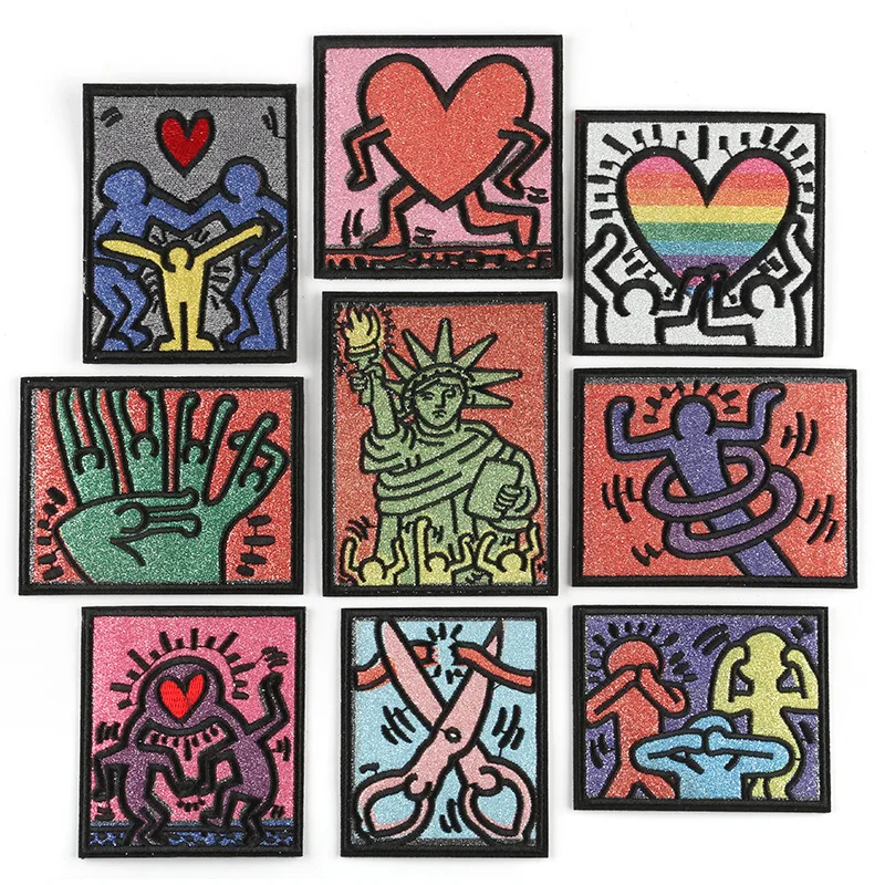 Костлявой человек мультфильм Вышивка Патчи легкость для пиджак жилет байкерские