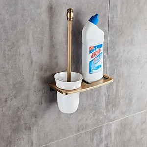 Античныечерныебелые держатели для туалетных щеток с полками для ванной комнаты, аксессуары для чистки туалетных щеток