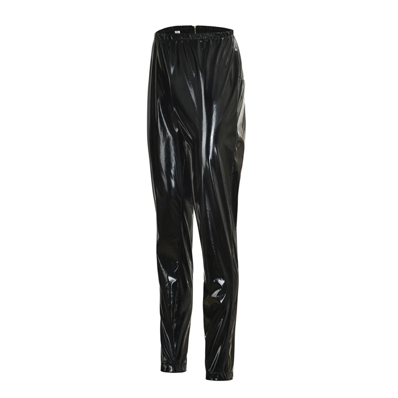 

Women'S High Stretch Leggings PU Leather Shaping Pants Autumn and Winter Sexy Stretch Pants