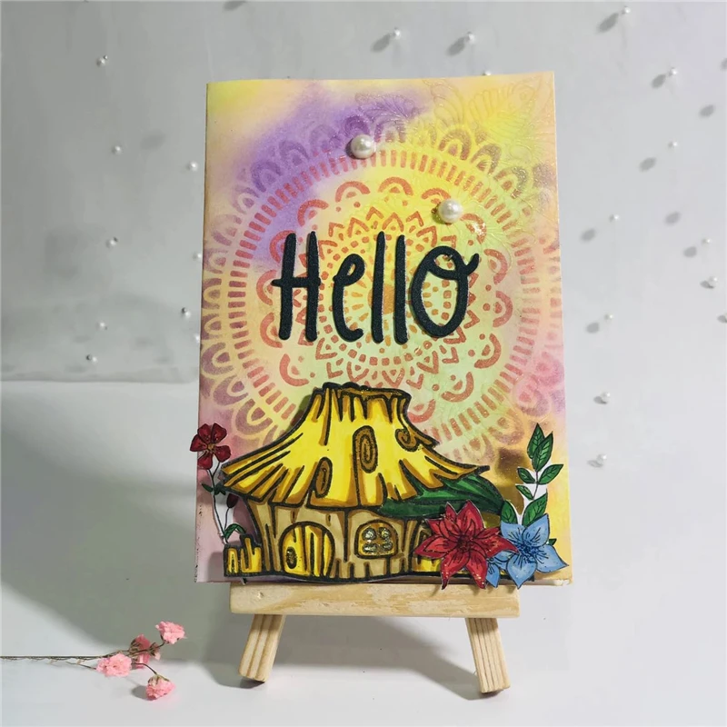 Дерево дом здание прозрачные штампы 2019 резиновая Прозрачная силиконовая печать