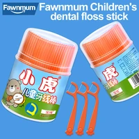 fawnmum childrens dental floss stick 50pcs oral hygiene dental floss for teeth cleaning thread for children interdental brushes