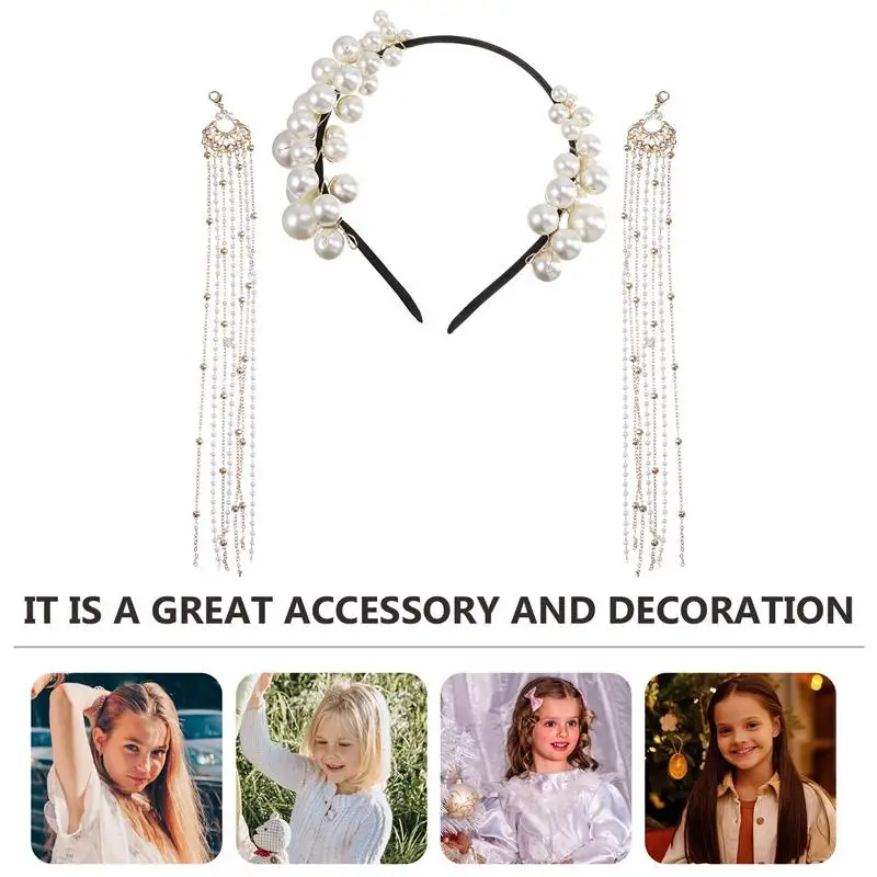 

1pc Kids Hairband Garland Wreath Simulated Flower Hairband Performance Lifelike Garland Bracelet For Girl