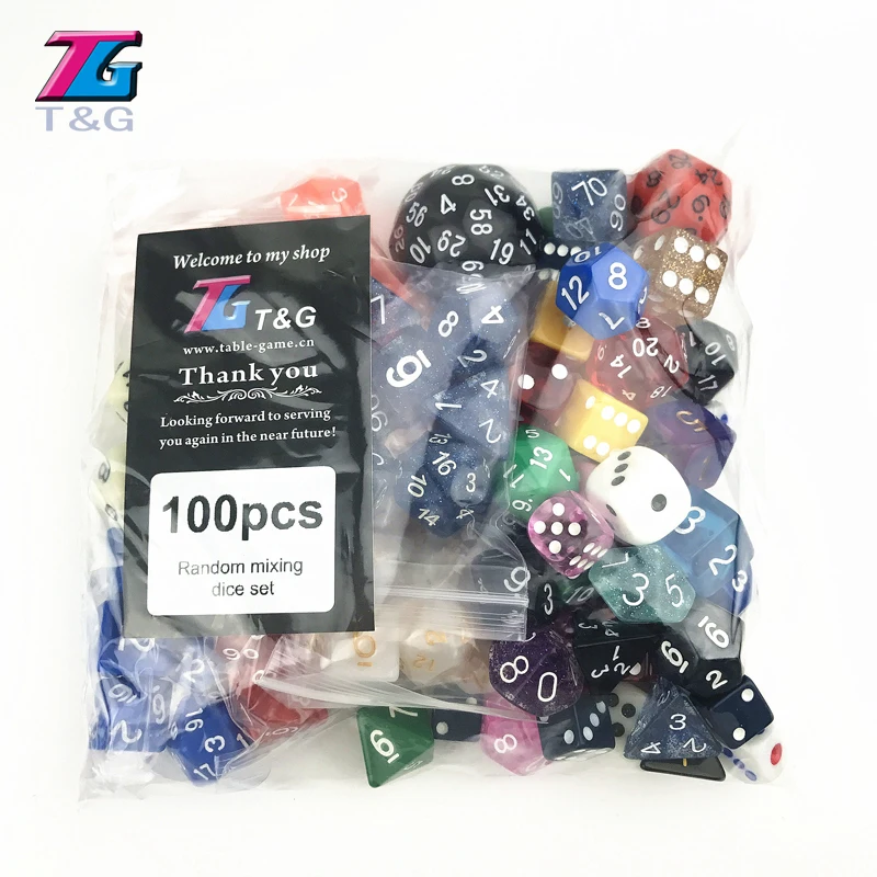 T &amp G 100 шт./компл. высокое качество красочный набор костей для казино смешивание