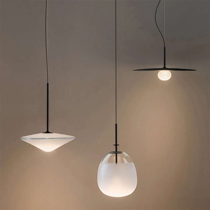 

Modern LED Pendant Lights Bedroom Dining Room Light Living Room Hanging Lamp Nordic Home Decor Glass Chandeliers Light Fixtures