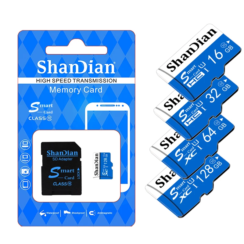 Оригинальная карта памяти SHANDIAN 4 ГБ 8 16 32 64 128 SD класса 6 класс 10 Высококачественная