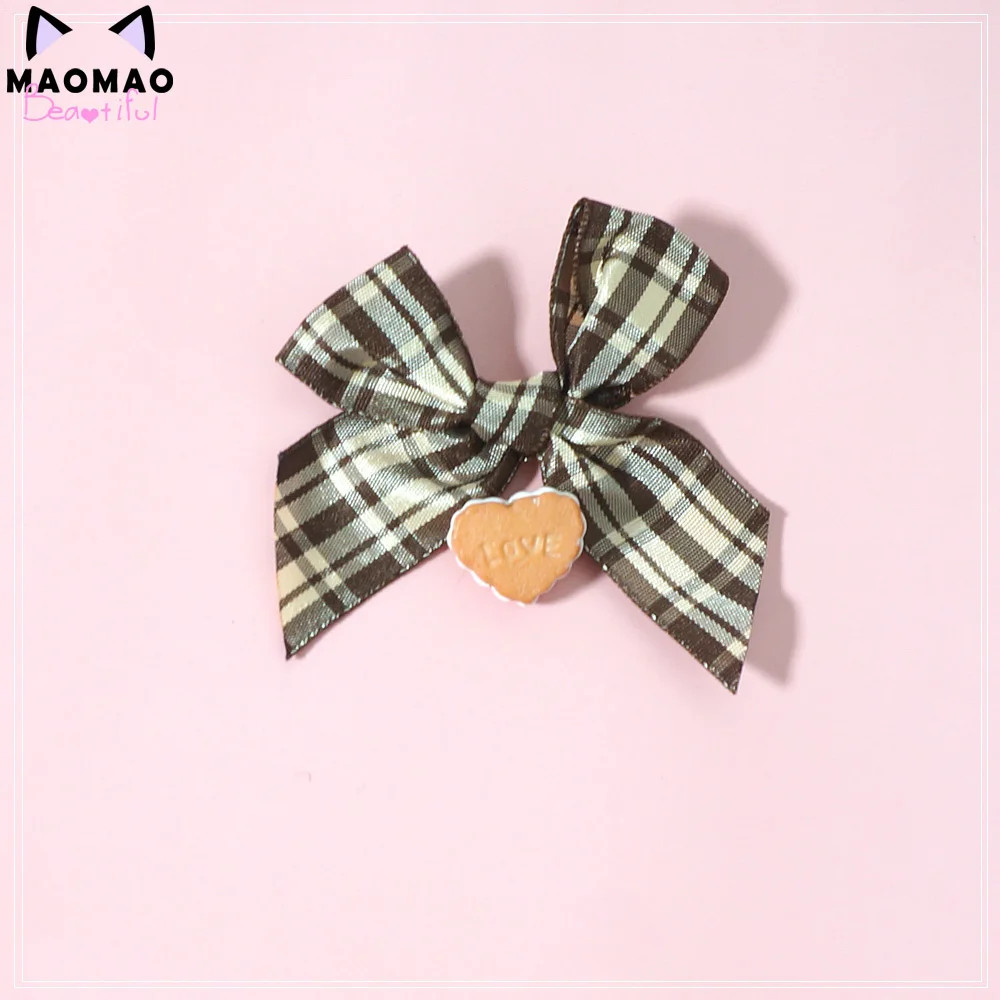 Японский стиль конфеты игрушка шоколад печенье медведь звезда в клетку Бант