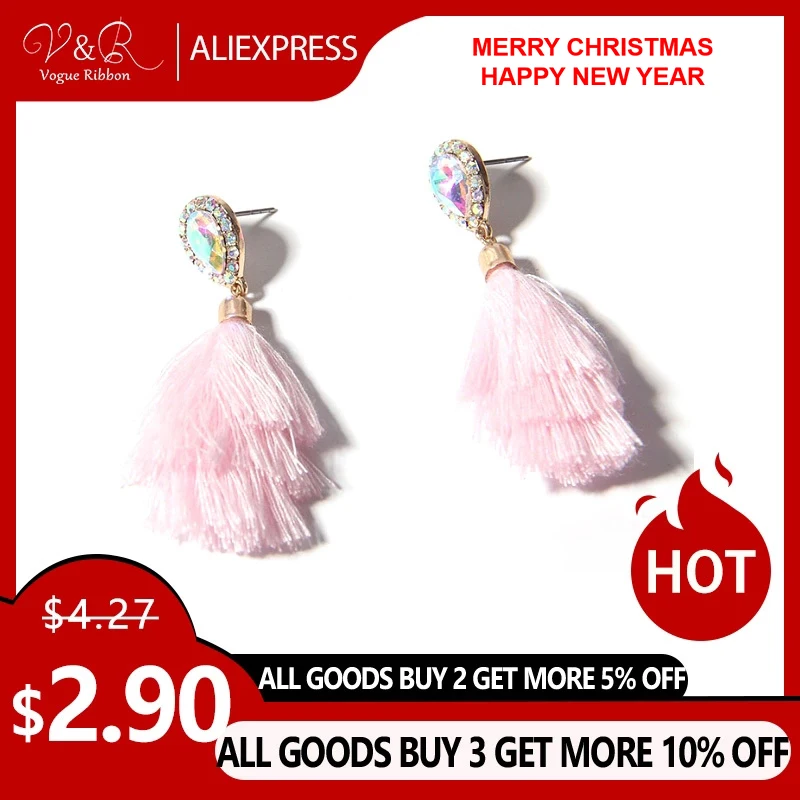 Серьги с бахромой и розовыми кисточками бриллиантами серьги кисточки ухо