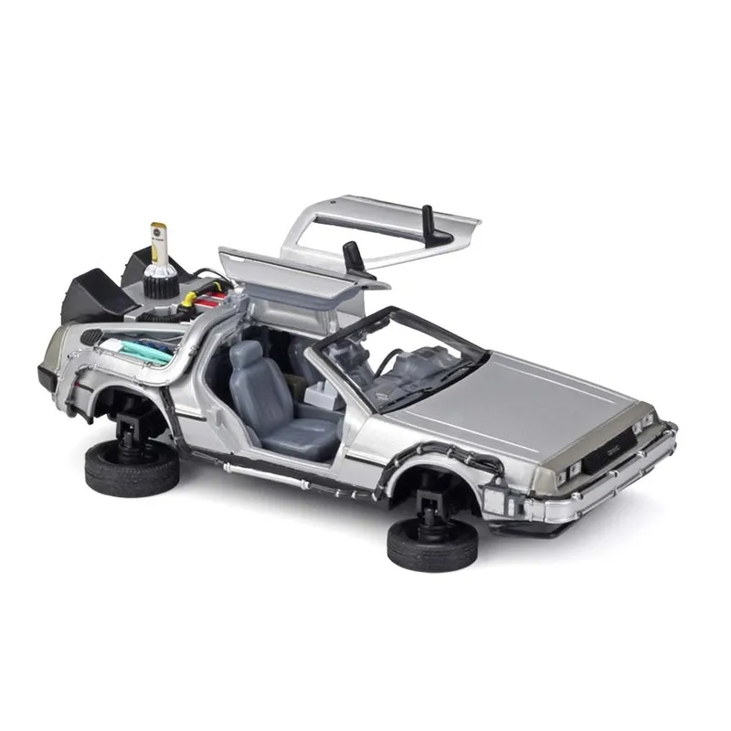 1:24 весы часть с 2 временными машина Back To The Future металлический брелок для