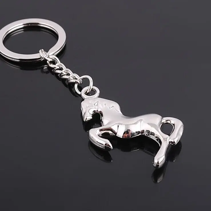 

FREE shipping by FEDEX 100pcs/lot 2016 New Metal Mini Horse Keychains Novelty Car Keyrings for Advertising Gifts
