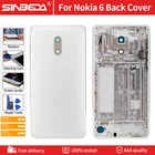 Оригинальный Корпус для Nokia 6, задняя крышка батарейного отсека с боковыми кнопками, стеклянные линзы для камеры, запасные части для Nokia 6, задняя крышка