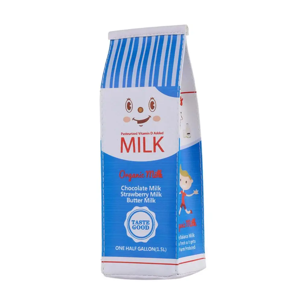 

Творческая ручка сумка Карандаш Чехол Симпатичные молоко Искусственная кожа ящик для хранения канцелярских чехол Студент Дети подарочная ...