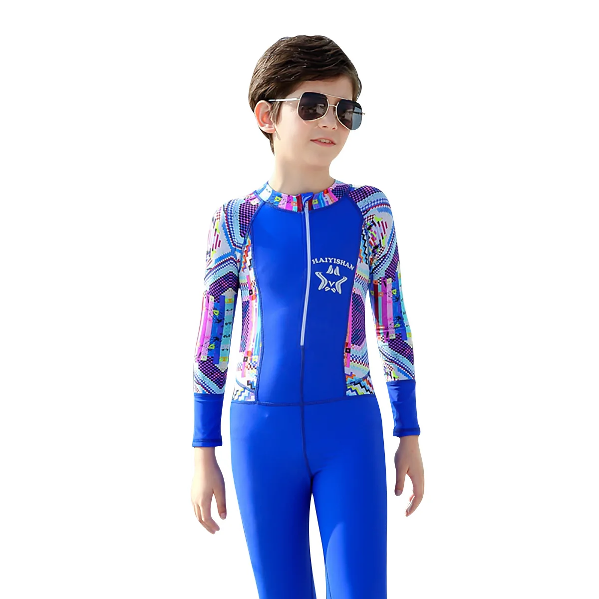 Купальный костюм детский Цельный Солнцезащитный купальник 2019 г. для мальчиков и