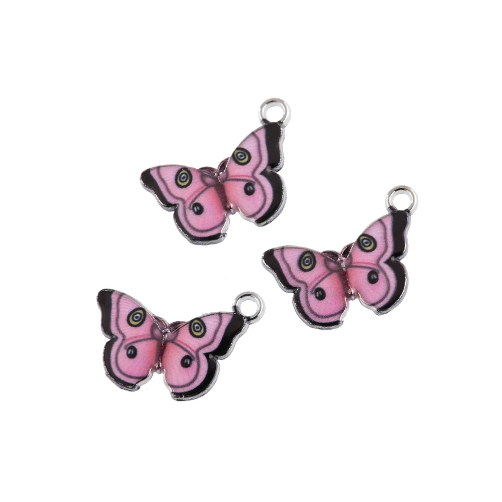 

10pcs/pack Cute Sweet Color Enamel Butterfly Charms Cute Animal Charms For Girls DIY Handmade Earrings Jewelry Accessories