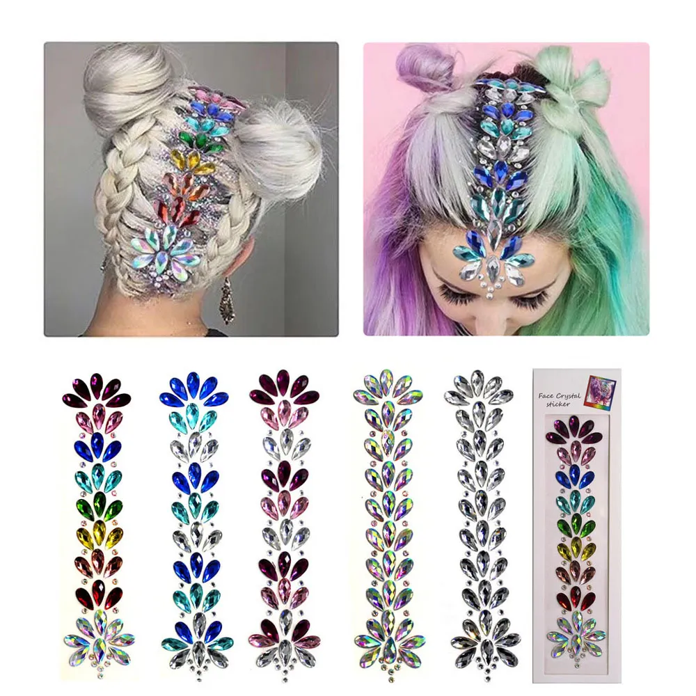 1 шт головной убор тату наклейка блестящие волосы Драгоценности с русалкой