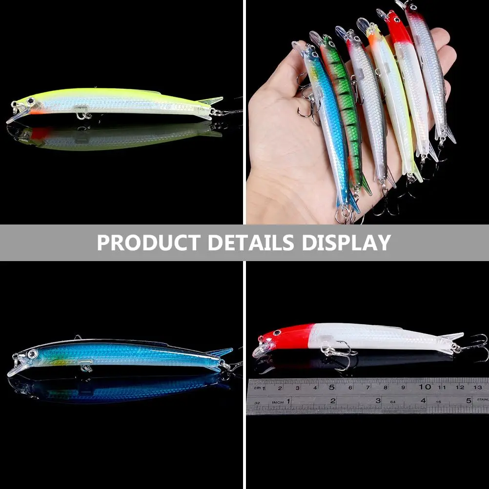 

6Pcs Artificial Fishing Lures Colorful Fake Lure Fishing Bait Fish Shape Baits