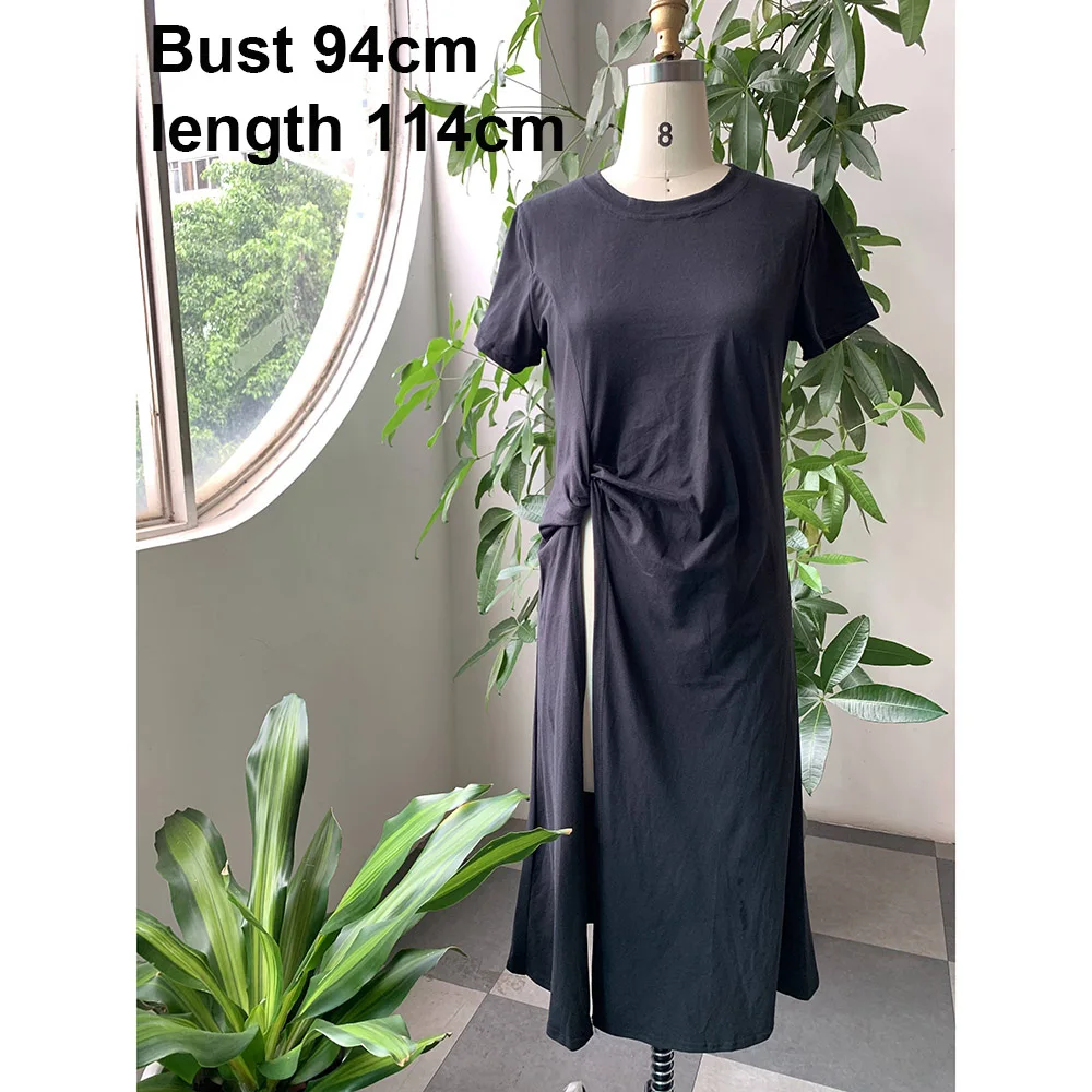 Футболка женская Длинная с Боковым Разрезом Классическая приталенная рубашка