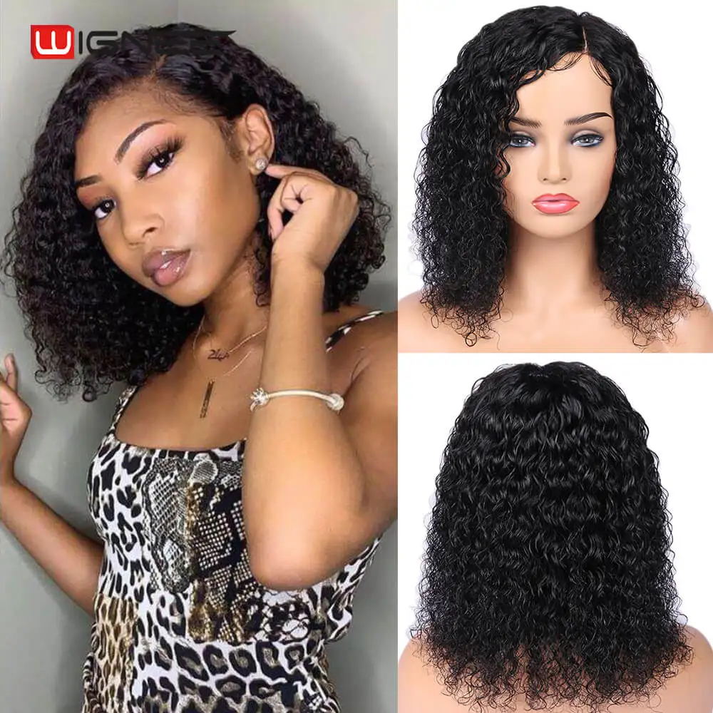 Wignee Curly Human Hair Wigs For Black/White Women With Baby Hair Brazilian Remy Hair Wigs PrePlucked Swiss Lace Human Hair Wigs