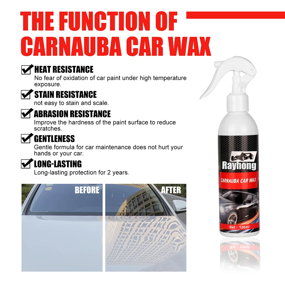 

Premium Carnauba Car Wax Spray Protect Long Lasting Quickly Applies Shine Car Wax Spray For Car B2Cshop