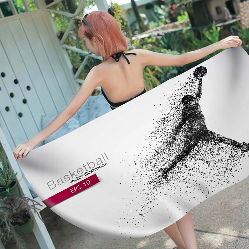 Спортивные мужские быстросохнущая прямоугольник пляжные банное полотенце из