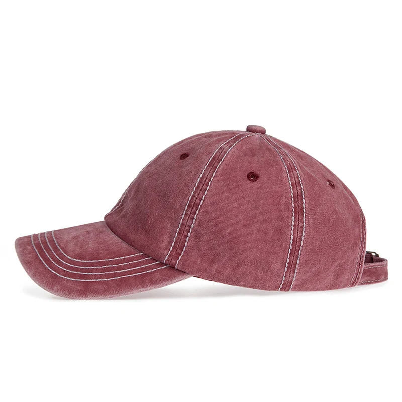 WISHCLUB Мужчины и женщины Бейсболка Повседневная Хлопок Регулируемая кепка мужская