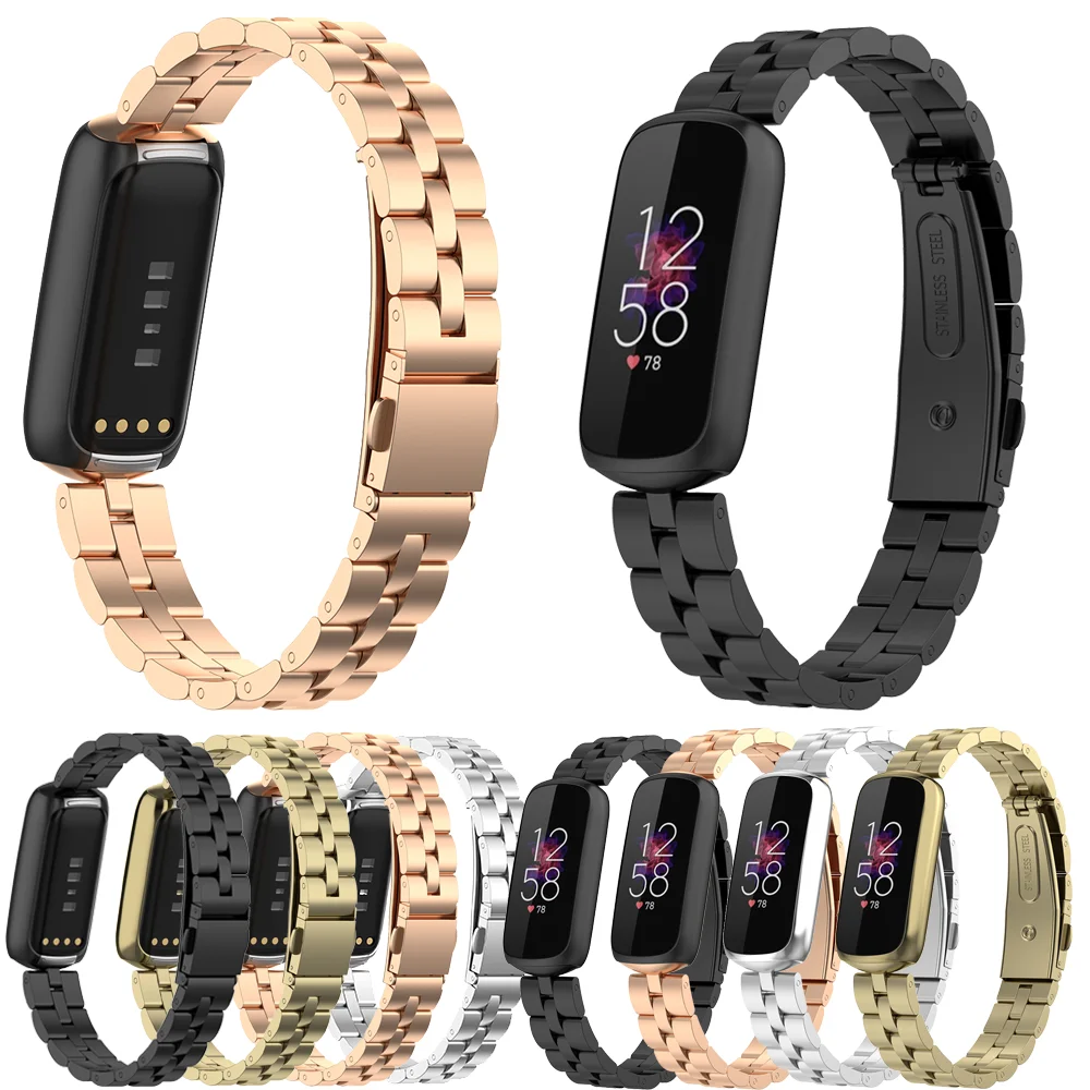 

Ремешок для часов Fitbit Luxe, металлический браслет из нержавеющей стали, с регулируемой петлей, сменный Браслет для часов