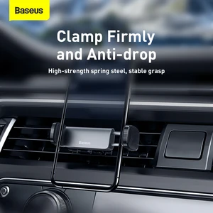 baseus car mount holder for 4 7 6 5inch mobile phone universal car air outlet bracket for iphone adjustable car phone stand free global shipping
