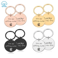 free customized double side name address pet dog tags cat collar pet id dog tags collars stainless steel cat tag accessories