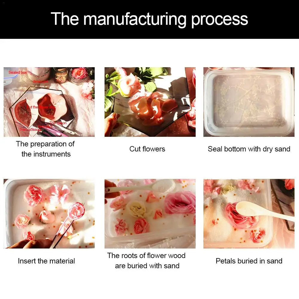 Сушильный песок для цветов домашние сушеные цветы розы DIY трехмерные вечный