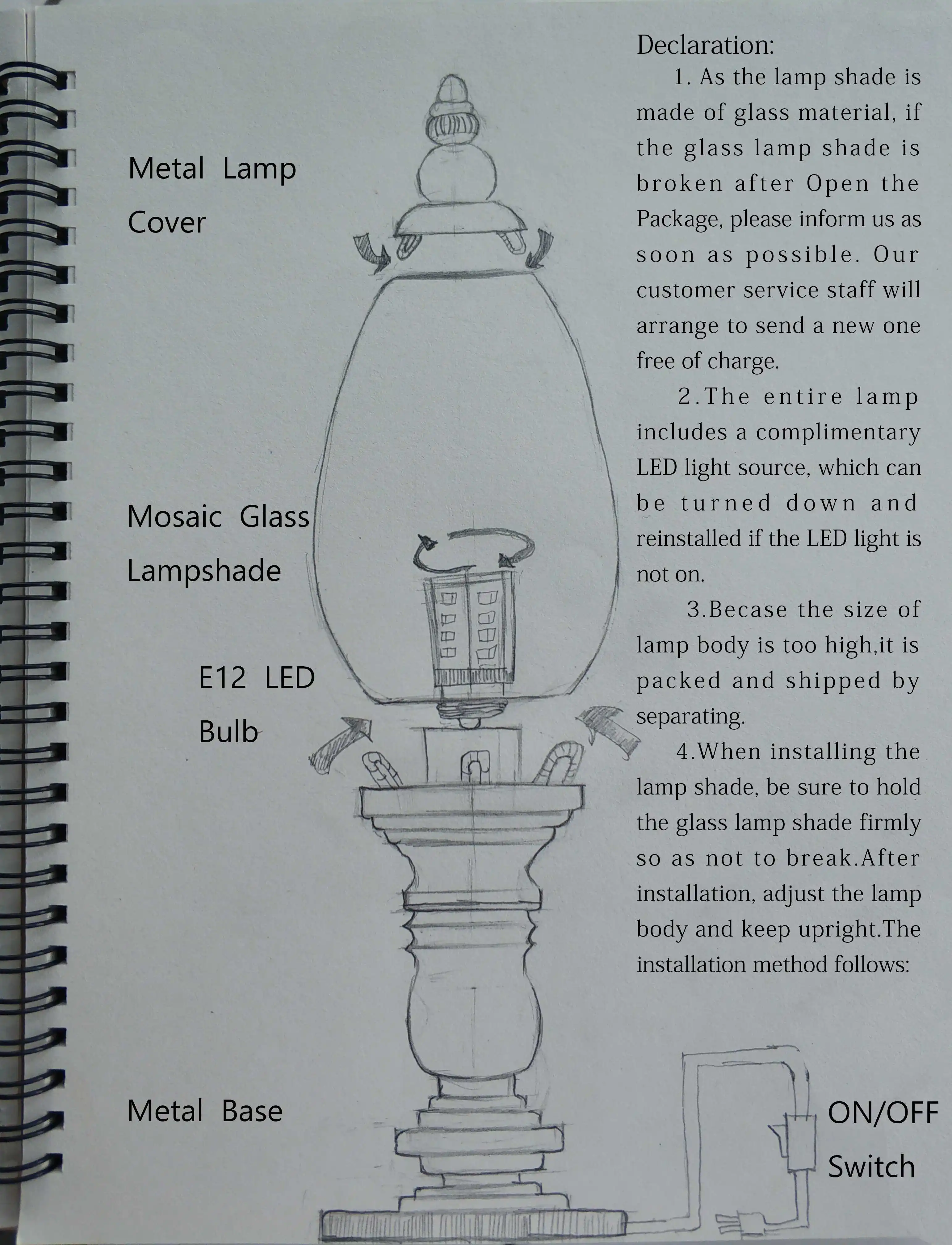 Китайский производитель Sinovo креативная современная настольная лампа в