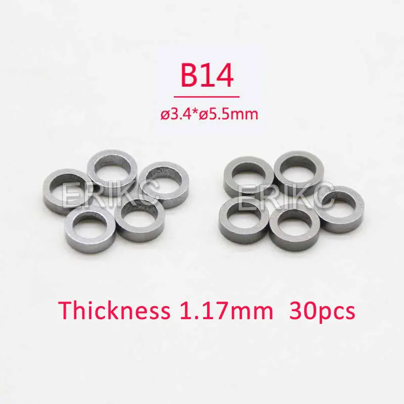 

B14 1,15-1,63 мм, высокоточные регулировочные прокладки B14, ремонтные комплекты шайбы дизельного инжектора для прокладок форсунок распылителя BOSCH