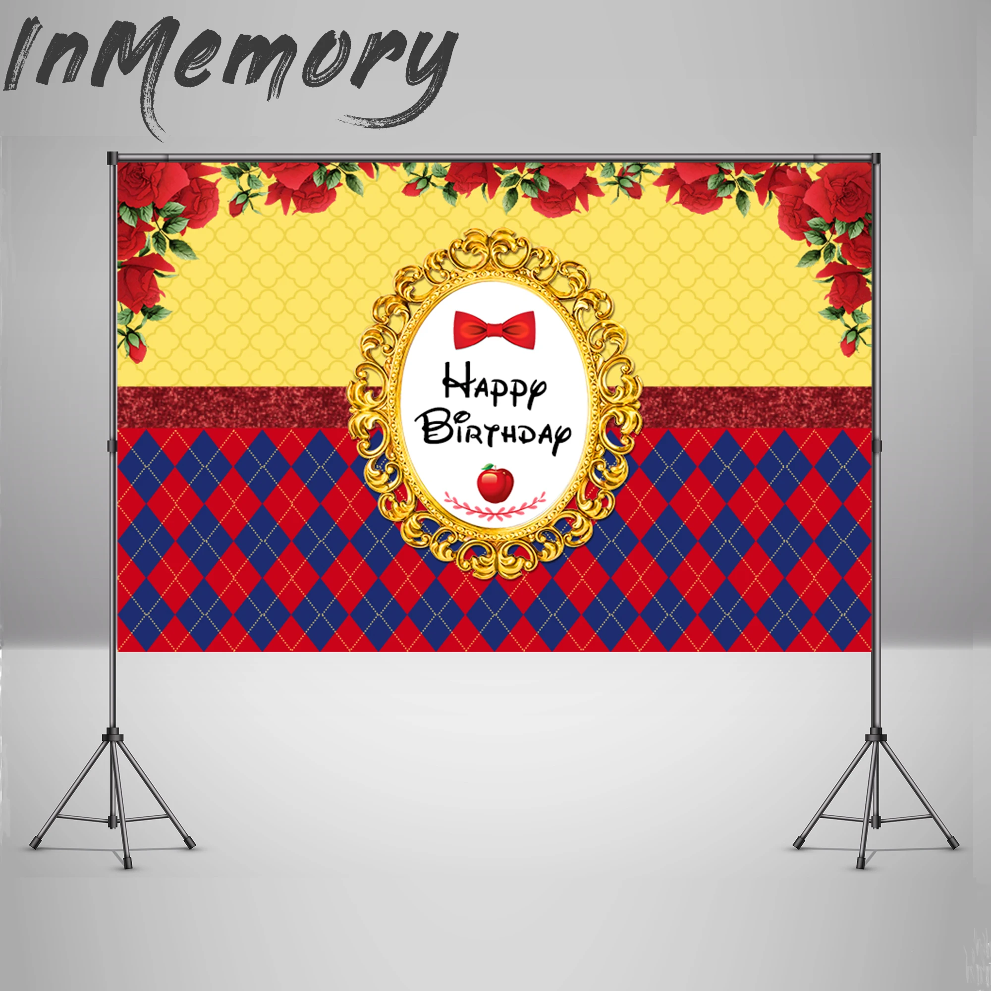 Пользовательский желтый красный цветок фотобудка Дети День рождения фон