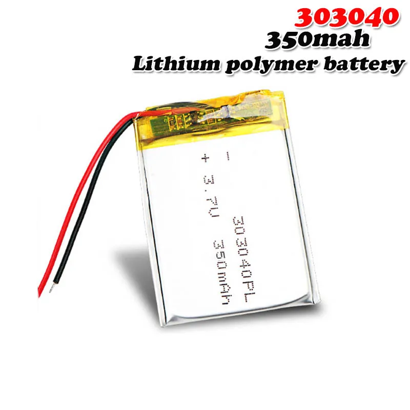 303040 3 7 V 350mAh литиевая полимерная аккумуляторная батарея для MP3 MP4 MP5 PDA GPS