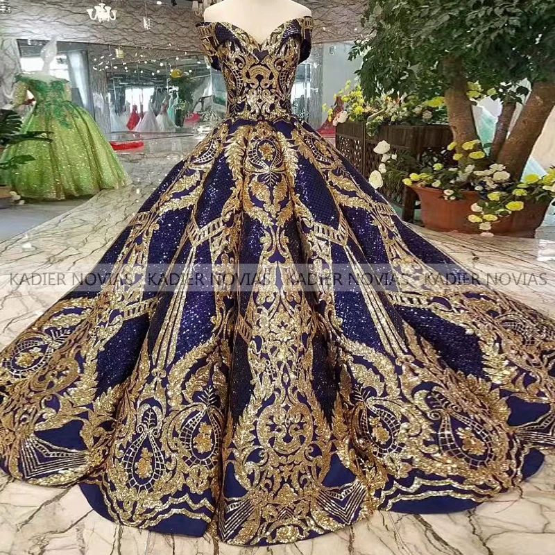 

Long Luxury Glitter Blue Arabic Ball Gown Wedding Dress 2021 Lace Up Vestidos De Novia 2020 Corte Princesa