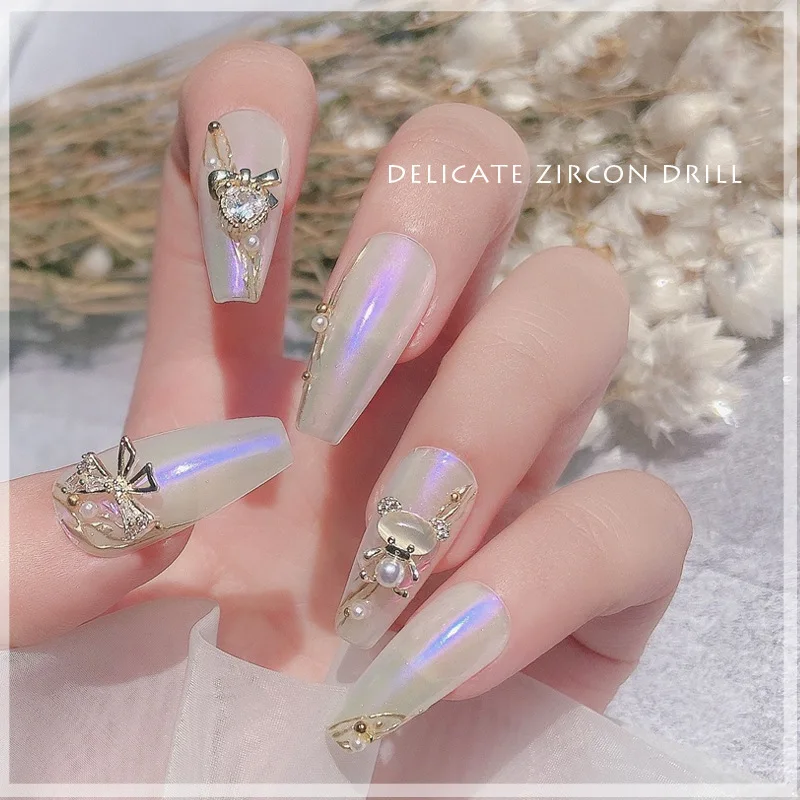 3 шт./сеточка красный медведь для ногтей циркон ювелирные изделия светильник