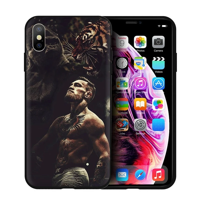 B7 Мягкий силиконовый чехол для телефона EWAU UFC Конор Макгрегор для iPhone 5 5S SE 6 6s 7 8 plus X XR XS 11 Pro Max - Цвет: B7