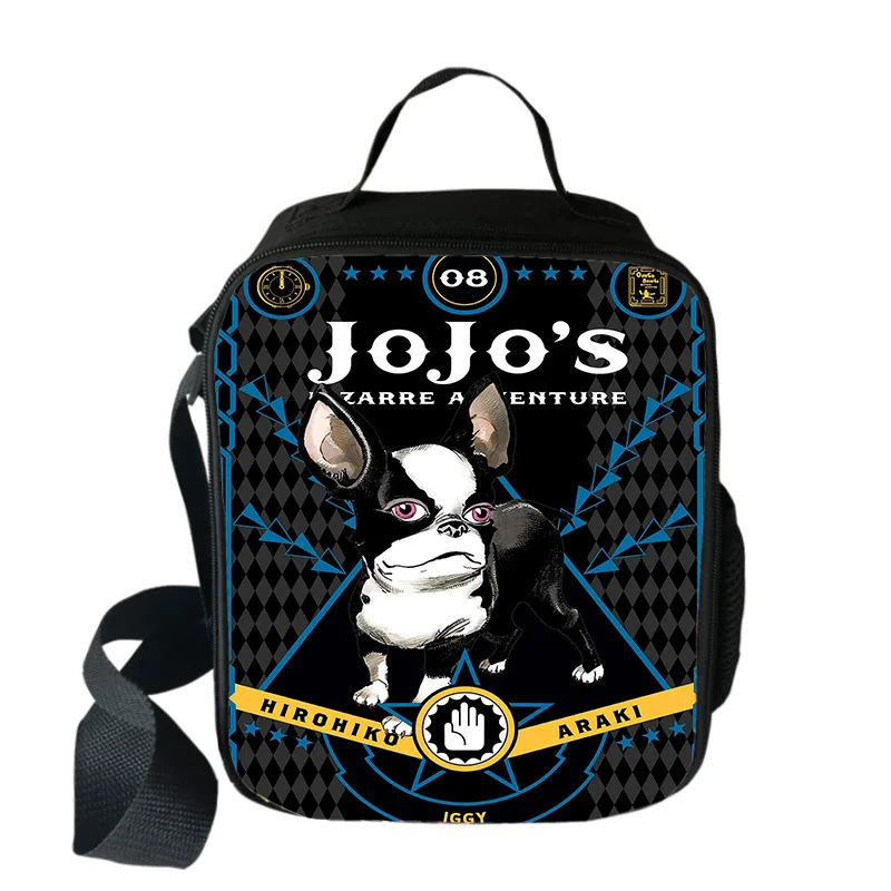 Jojo Bizarre Adventure Cooler Lunch Bag Cartoon Girls Portable Thermal Food Picnic Bags for School Kids Boys Box Tote