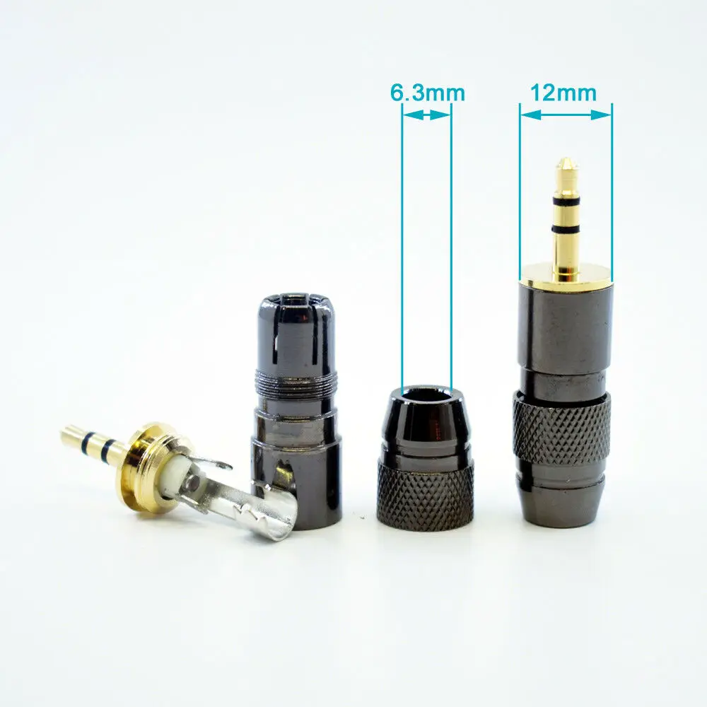 1 шт. позолоченный стерео-разъем 3 5 мм 1/8 дюйма