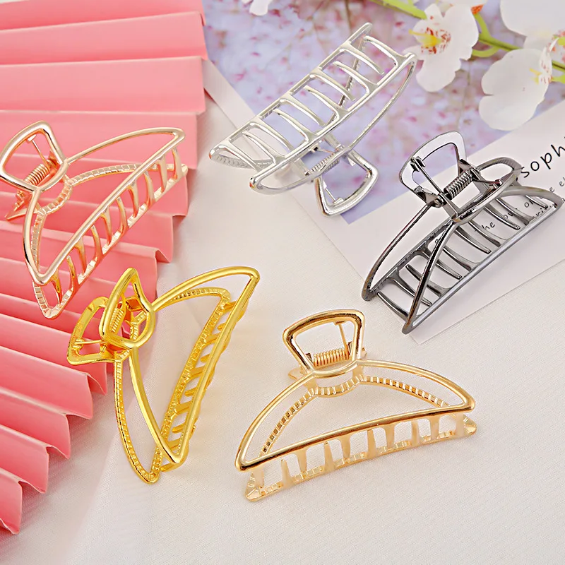 

Korean Hair Claws Alloy Claw Clips Hair Crab Barrette Ponytail Clip Bath Clip Hair Clips For Women Headwear Hair Accessories