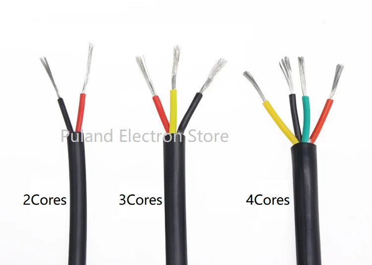 Квадратный 4 мм ультрамягкий провод-оболочка 2-жильный силиконовый резиновый